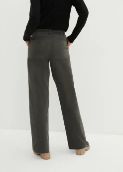 Discount Pantalón de pana de algodón orgánico con elástico Mujer Pantalones