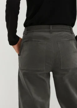 Discount Pantalón de pana de algodón orgánico con elástico Mujer Pantalones