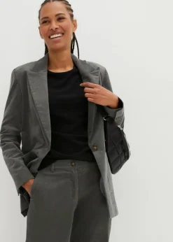 Discount Pantalón de pana de algodón orgánico con elástico Mujer Pantalones
