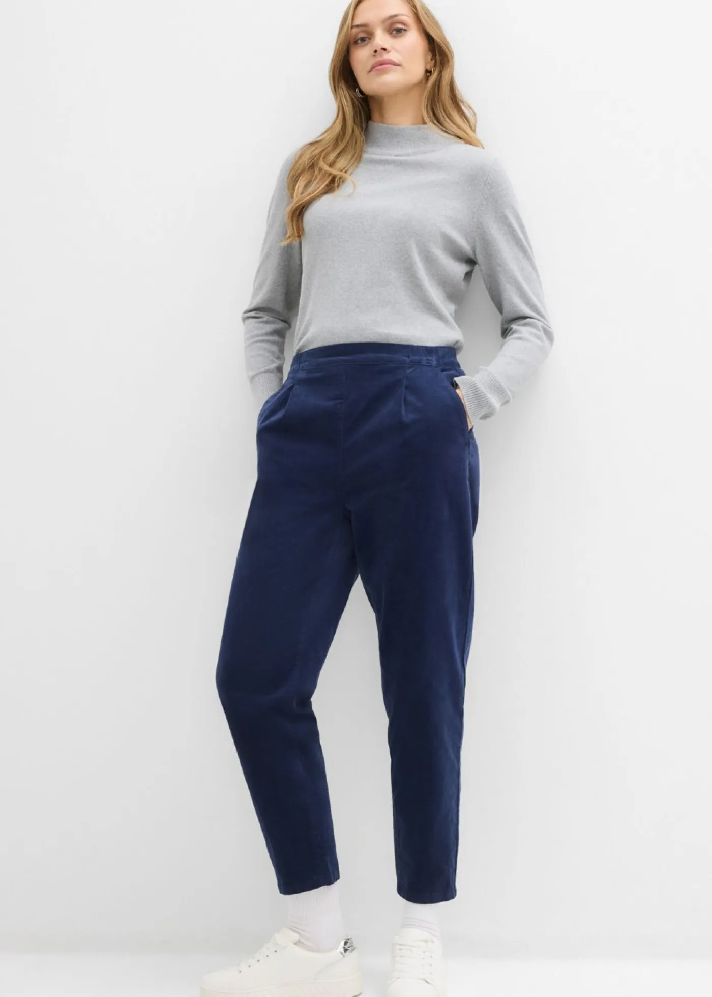 Clearance Pantalón de pana de algodón orgánico Mujer Pantalones