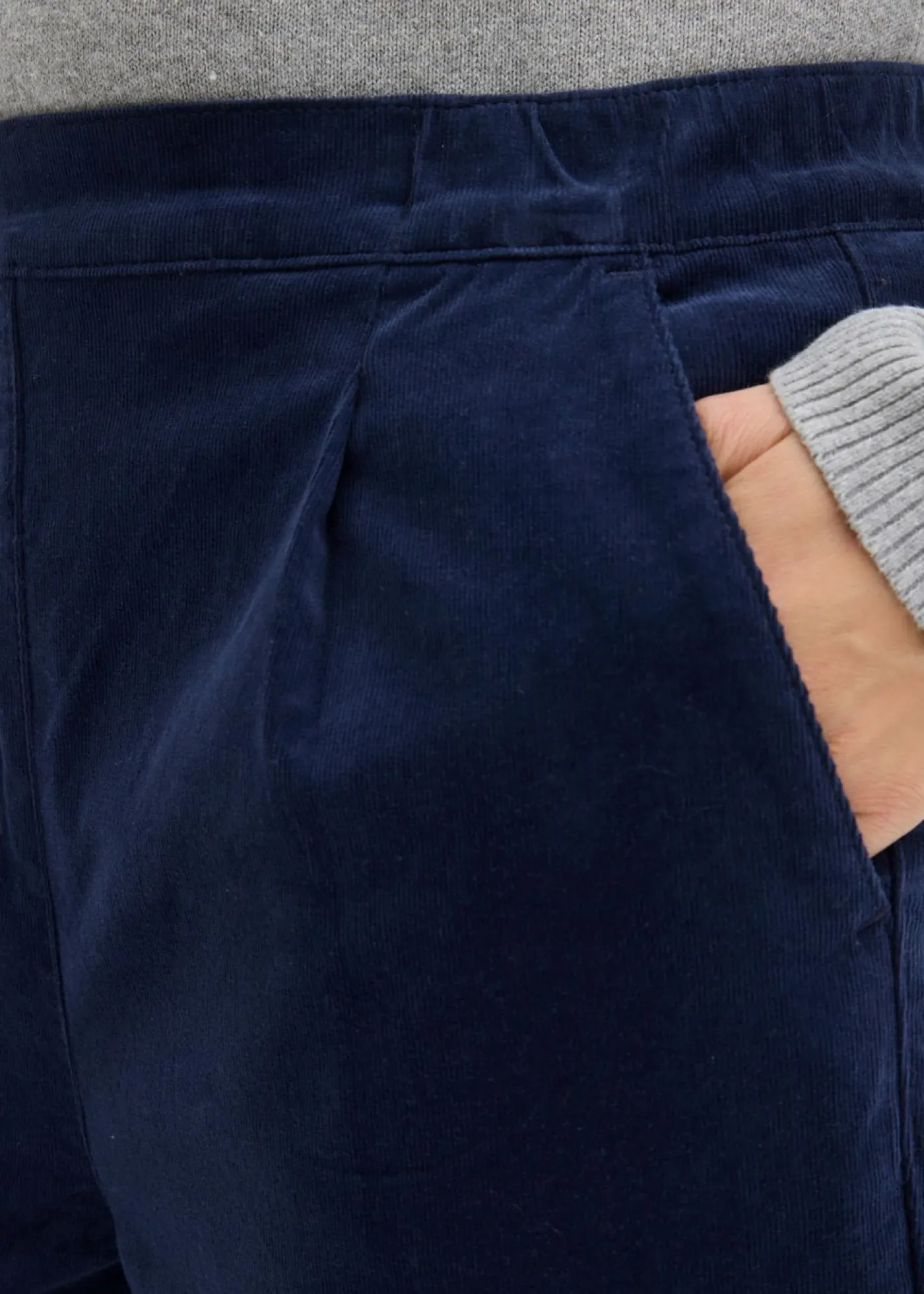 Clearance Pantalón de pana de algodón orgánico Mujer Pantalones