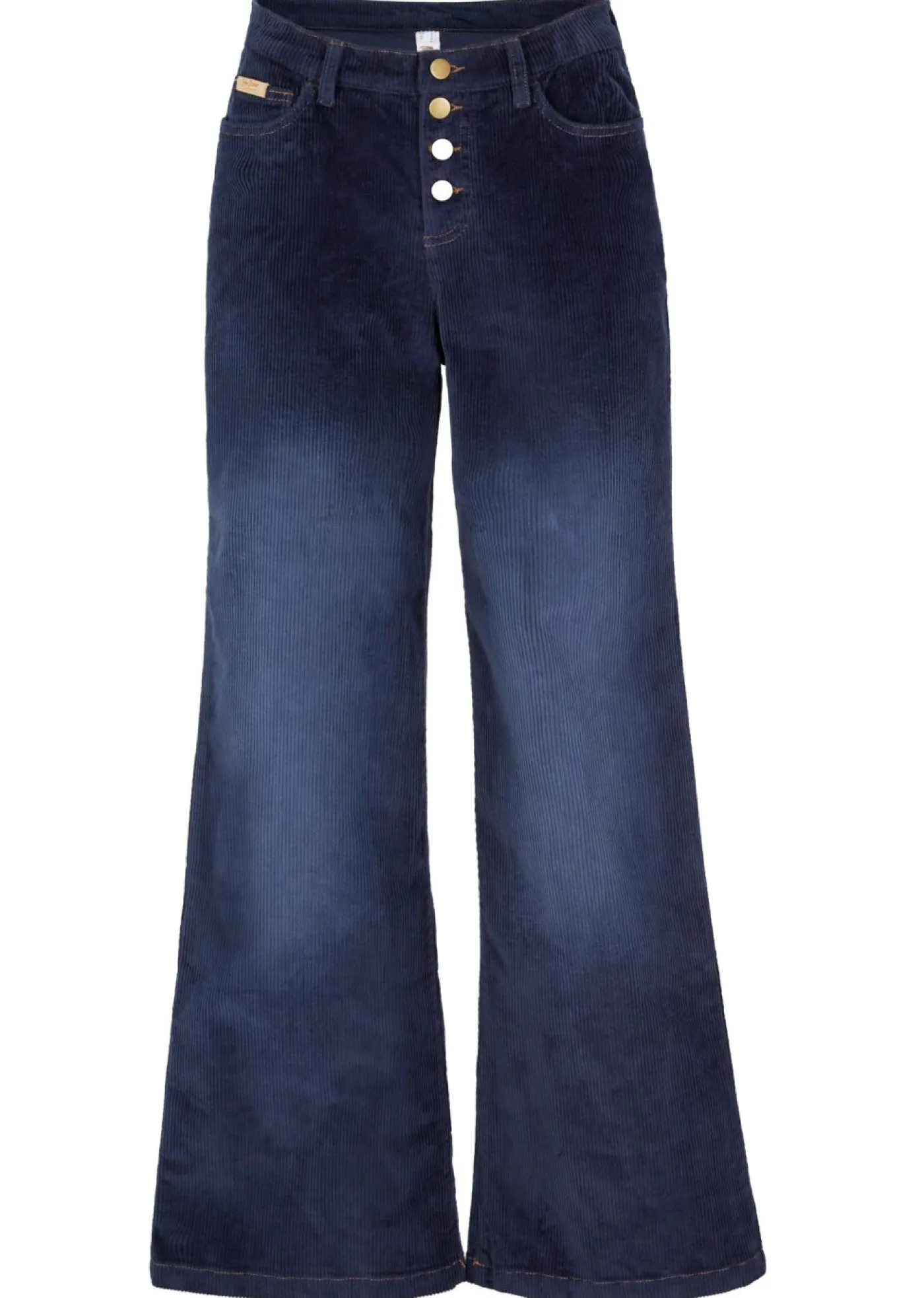 Pantalón de pana de algodón con elástico Mujer Pantalones