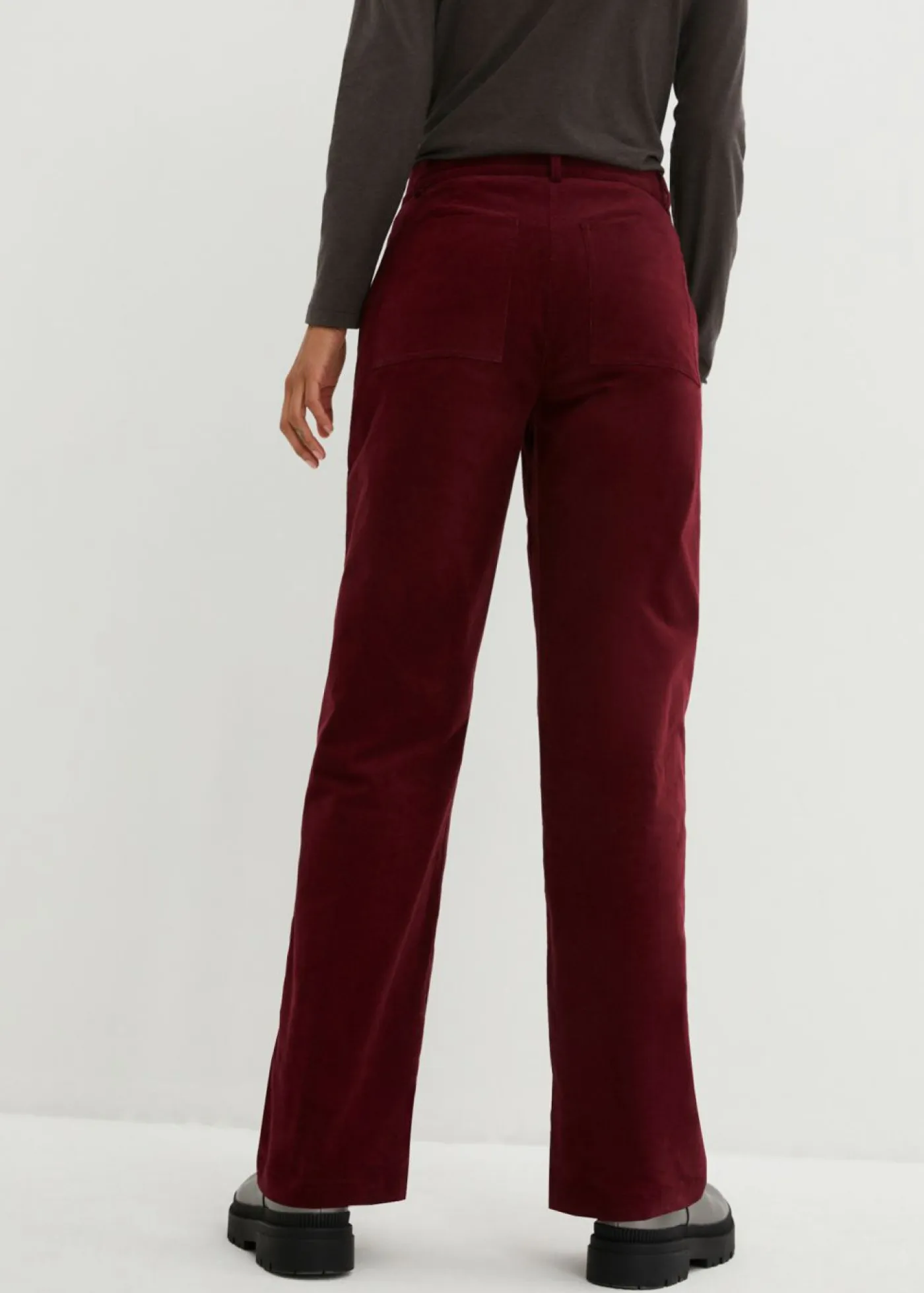 Best Pantalón de pana de algodón orgánico con elástico Mujer Pantalones