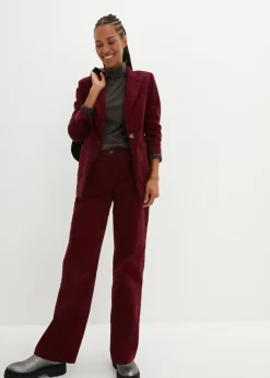 Best Pantalón de pana de algodón orgánico con elástico Mujer Pantalones