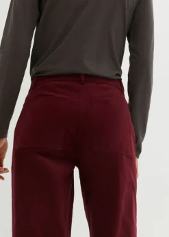 Best Pantalón de pana de algodón orgánico con elástico Mujer Pantalones