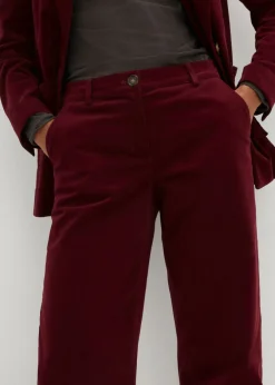 Best Pantalón de pana de algodón orgánico con elástico Mujer Pantalones