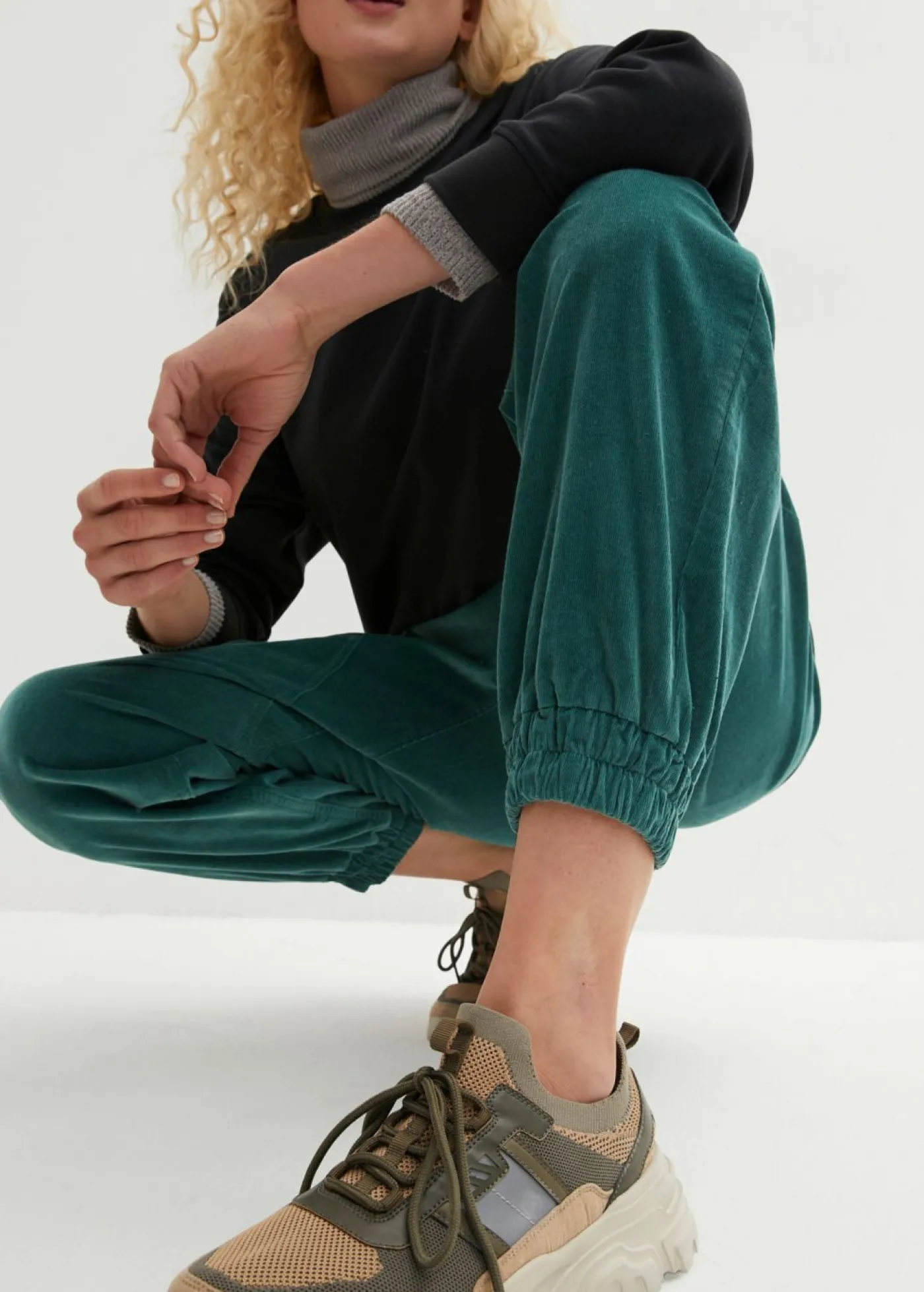 Sale Pantalón de pana de mezcla de algodón Mujer Pantalones