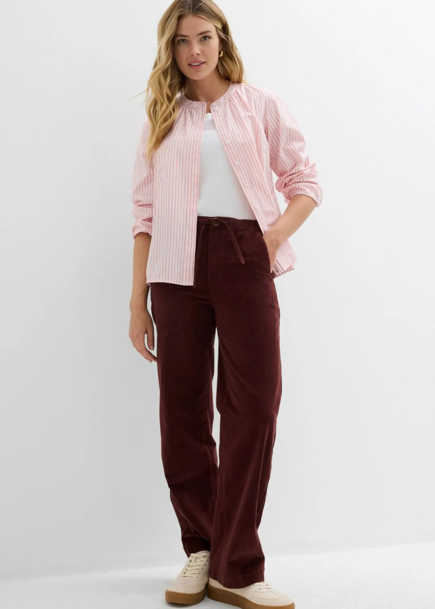 Sale Pantalón de pana de mezcla de algodón Mujer Pantalones