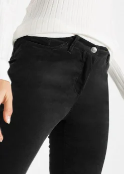 Online Pantalón de pana elástica con corte slim Mujer Pantalones