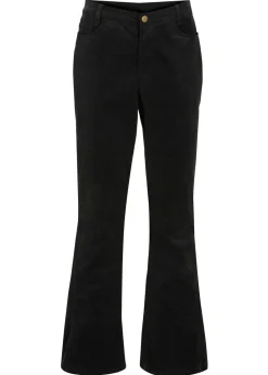 Outlet Pantalón de pana elástico con cómoda cintura high waist Mujer Pantalones