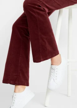 New Pantalón de pana elástico con cómoda cintura high waist Mujer Pantalones