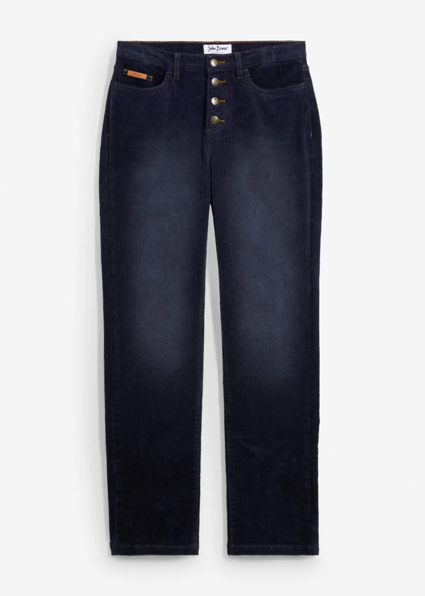 Pantalón de pana elástico de corte ancho Mujer Pantalones