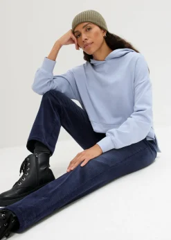 Pantalón de pana elástico de corte ancho Mujer Pantalones