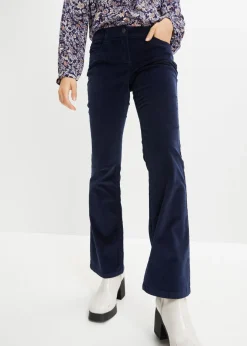 Sale Pantalón de pana elástico de corte recto Mujer Pantalones