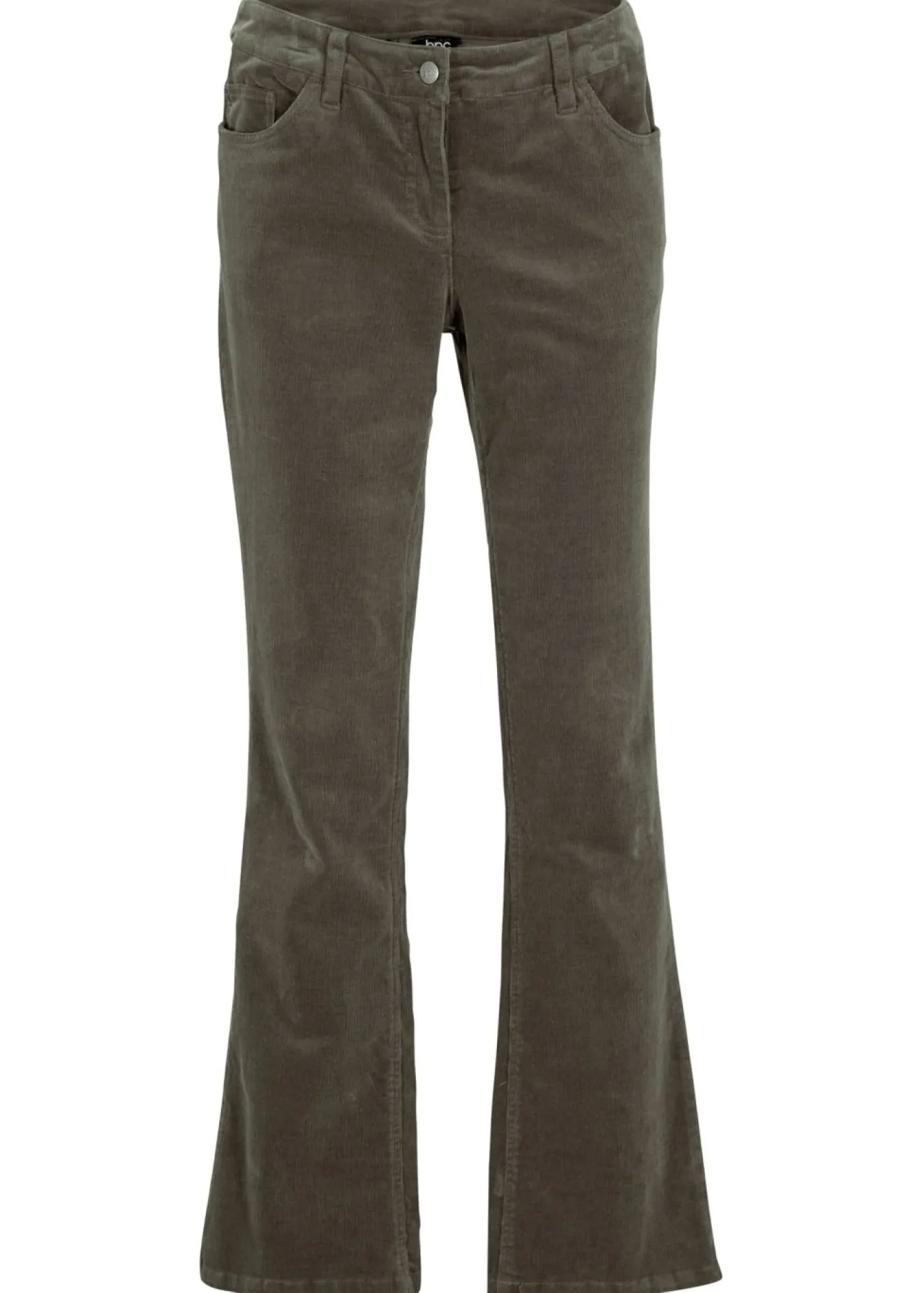 Hot Pantalón de pana elástico de corte recto Mujer Pantalones