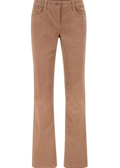 Sale Pantalón de pana elástico de corte recto Mujer Pantalones