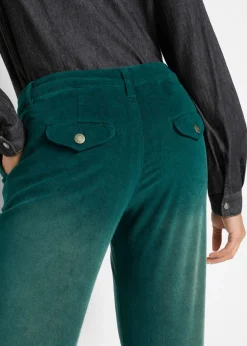 Best Pantalón de pana elástico de corte ancho Mujer Pantalones