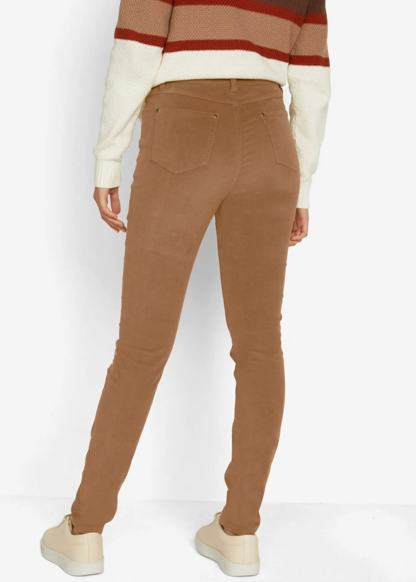 Pantalón de pana elástico, skinny Mujer Pantalones