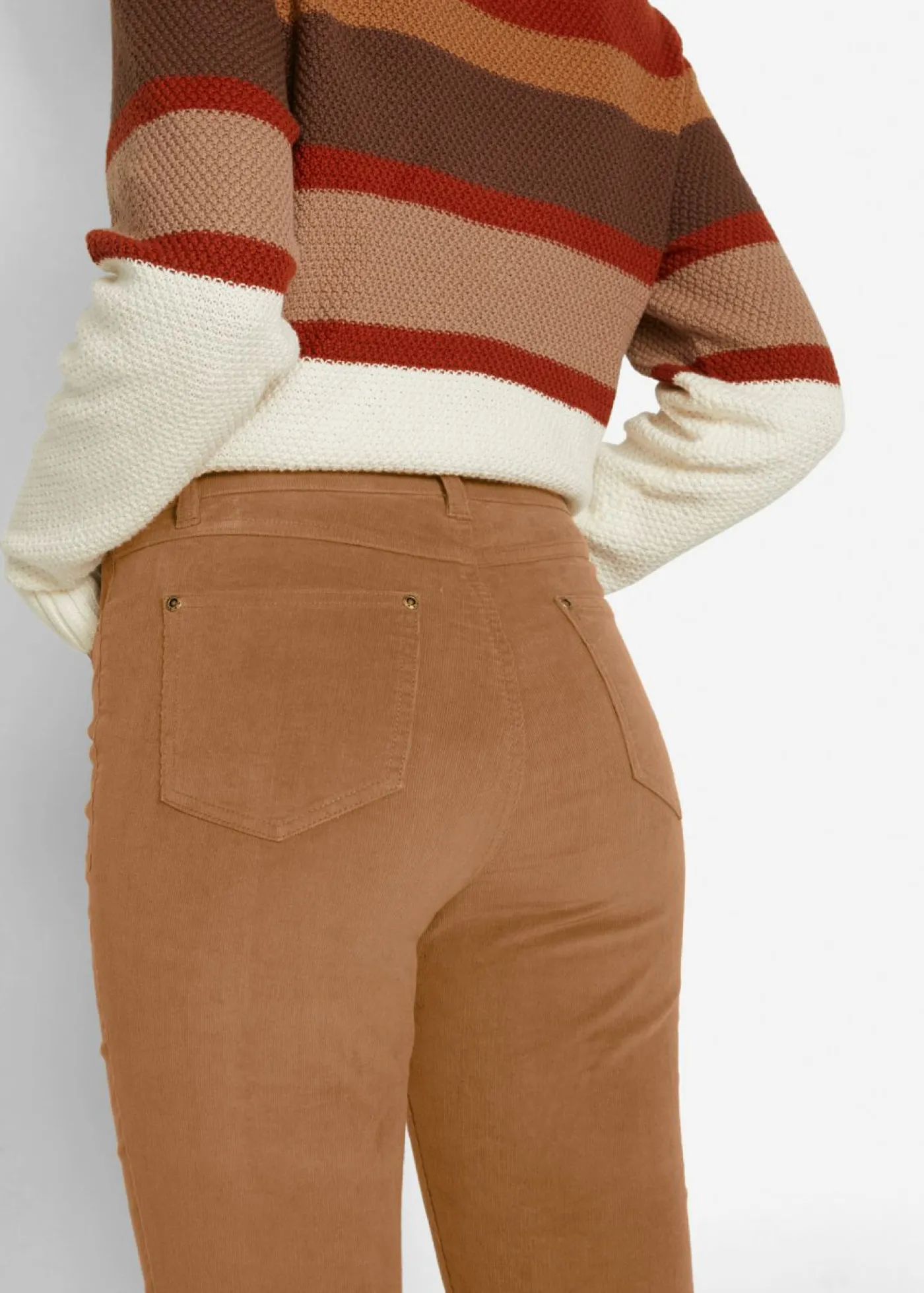 Pantalón de pana elástico, skinny Mujer Pantalones