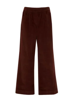 Online Pantalón de pana elástico y ancho, high waist Mujer Pantalones