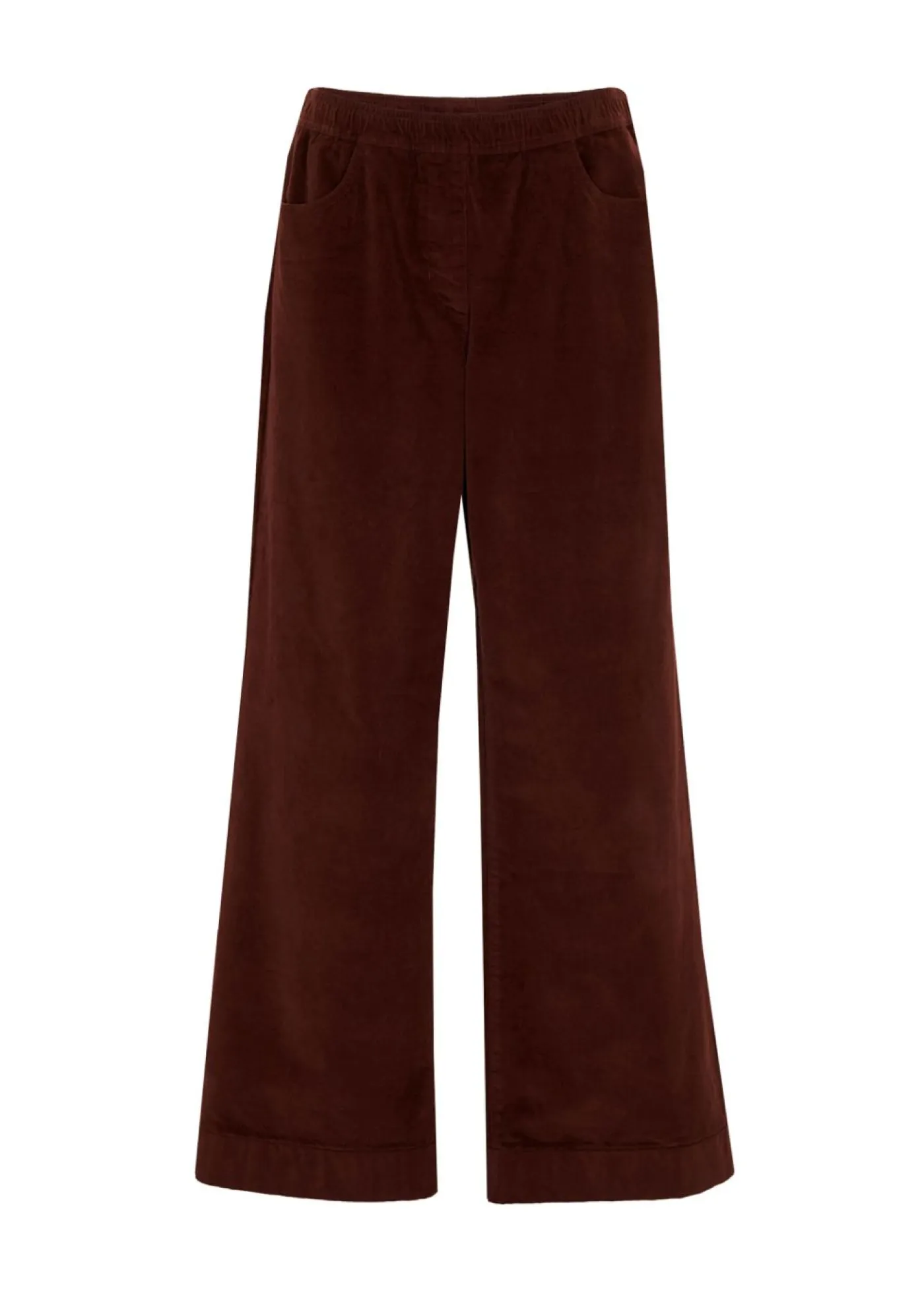 Online Pantalón de pana elástico y ancho, high waist Mujer Pantalones