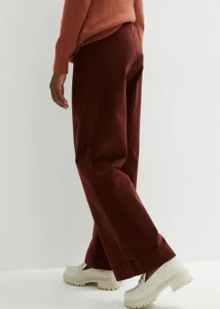 Online Pantalón de pana elástico y ancho, high waist Mujer Pantalones