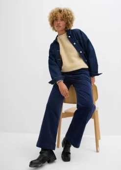 Sale Pantalón de pana elástico y ancho, high waist Mujer Pantalones