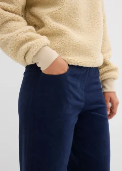 Sale Pantalón de pana elástico y ancho, high waist Mujer Pantalones