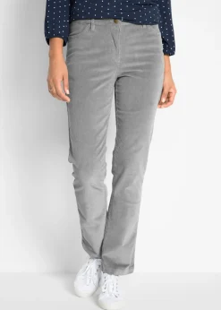 Pantalón de pana elásticos, straight Mujer Pantalones