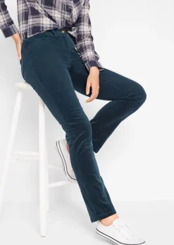 Pantalón de pana elásticos, straight Mujer Pantalones