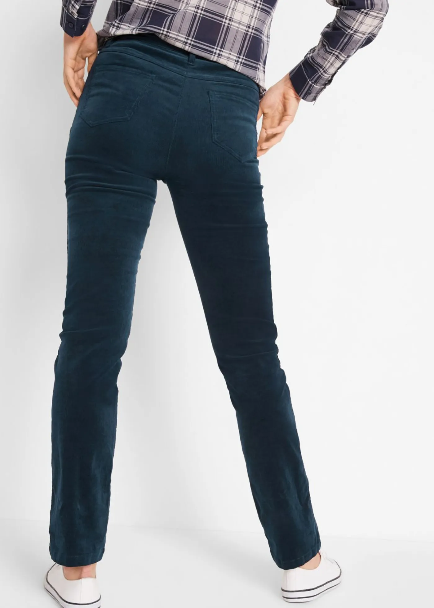 Pantalón de pana elásticos, straight Mujer Pantalones