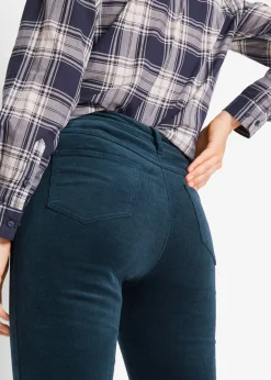 Pantalón de pana elásticos, straight Mujer Pantalones