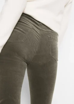 Pantalón de pana elásticos, straight Mujer Pantalones
