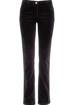 Outlet Pantalón de pana elásticos, straight Mujer Pantalones