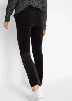 Outlet Pantalón de pana elásticos, straight Mujer Pantalones