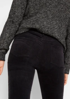 Outlet Pantalón de pana elásticos, straight Mujer Pantalones