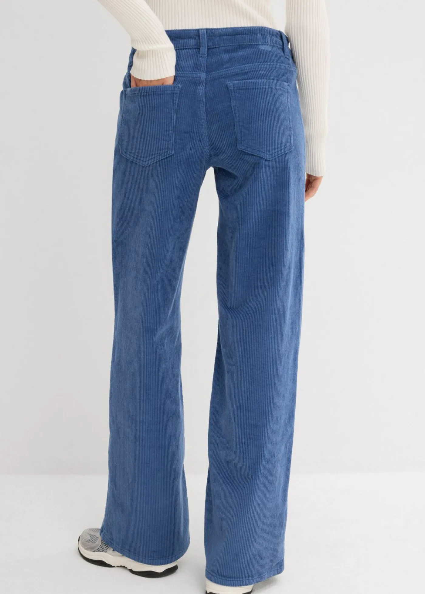 Discount Pantalón de pana en mezcla de algodón elástico Mujer Pantalones