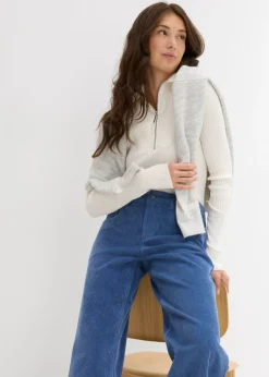 Discount Pantalón de pana en mezcla de algodón elástico Mujer Pantalones