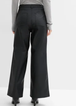 Online Pantalón de piel sintética Mujer Esenciales|Pantalones