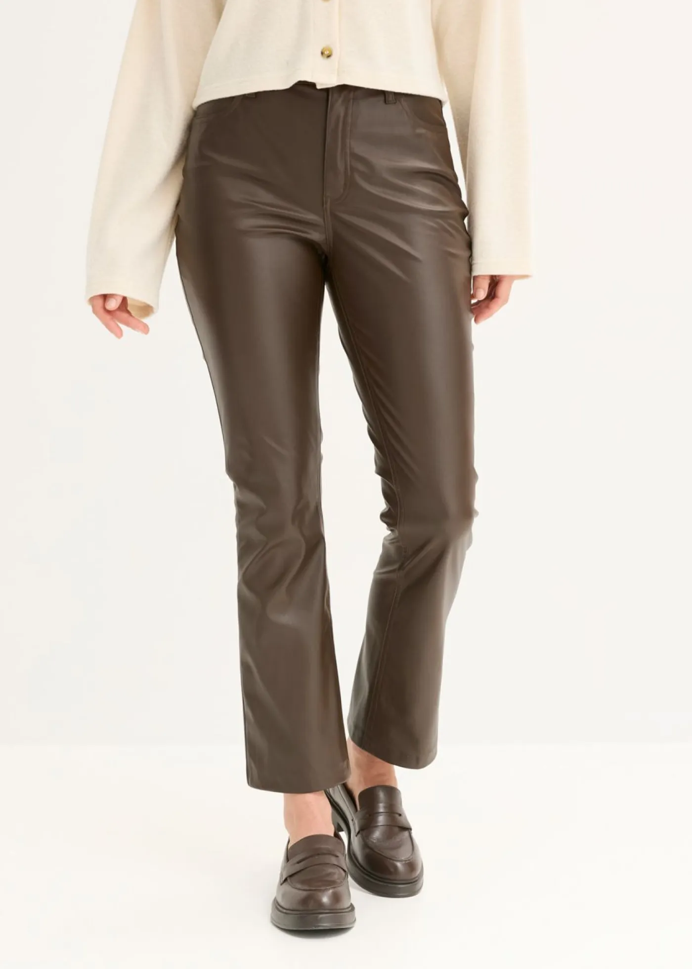 Sale Pantalón de piel sintética Mujer Pantalones