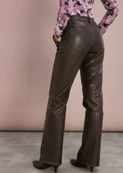 Best Pantalón de piel sintética Mujer Pantalones