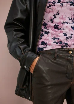 Best Pantalón de piel sintética Mujer Pantalones