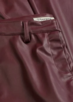 Pantalón de piel sintética Mujer Pantalones