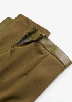 Sale Pantalón de piel sintética en mezcla Punto di Roma Mujer Pantalones
