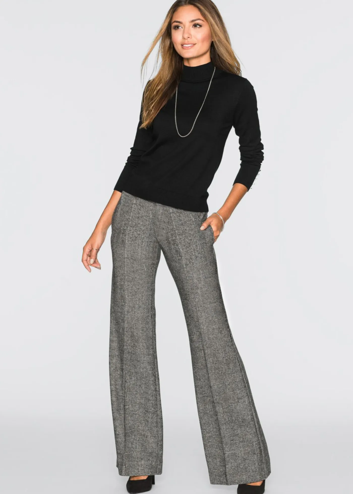 Best Pantalón de pierna ancha Mujer Pantalones