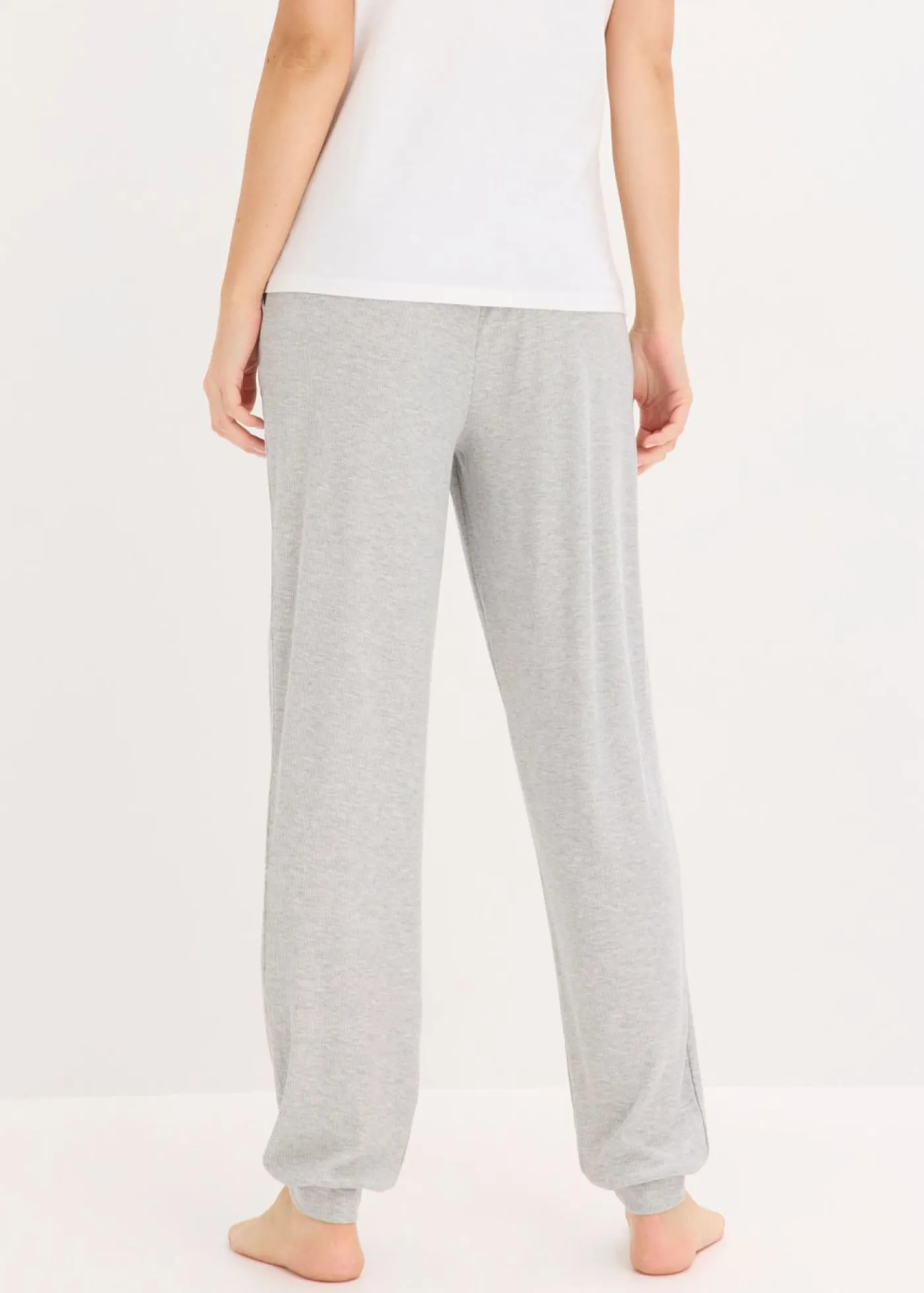 Clearance Pantalón de pijama de suave canalé de viscosa Mujer Homewear|Ropa Para Dormir