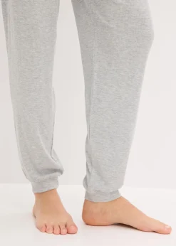 Clearance Pantalón de pijama de suave canalé de viscosa Mujer Homewear|Ropa Para Dormir