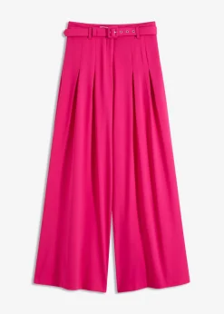 Discount Pantalón de pinzas con cinturón (2 piezas) Mujer Pantalones