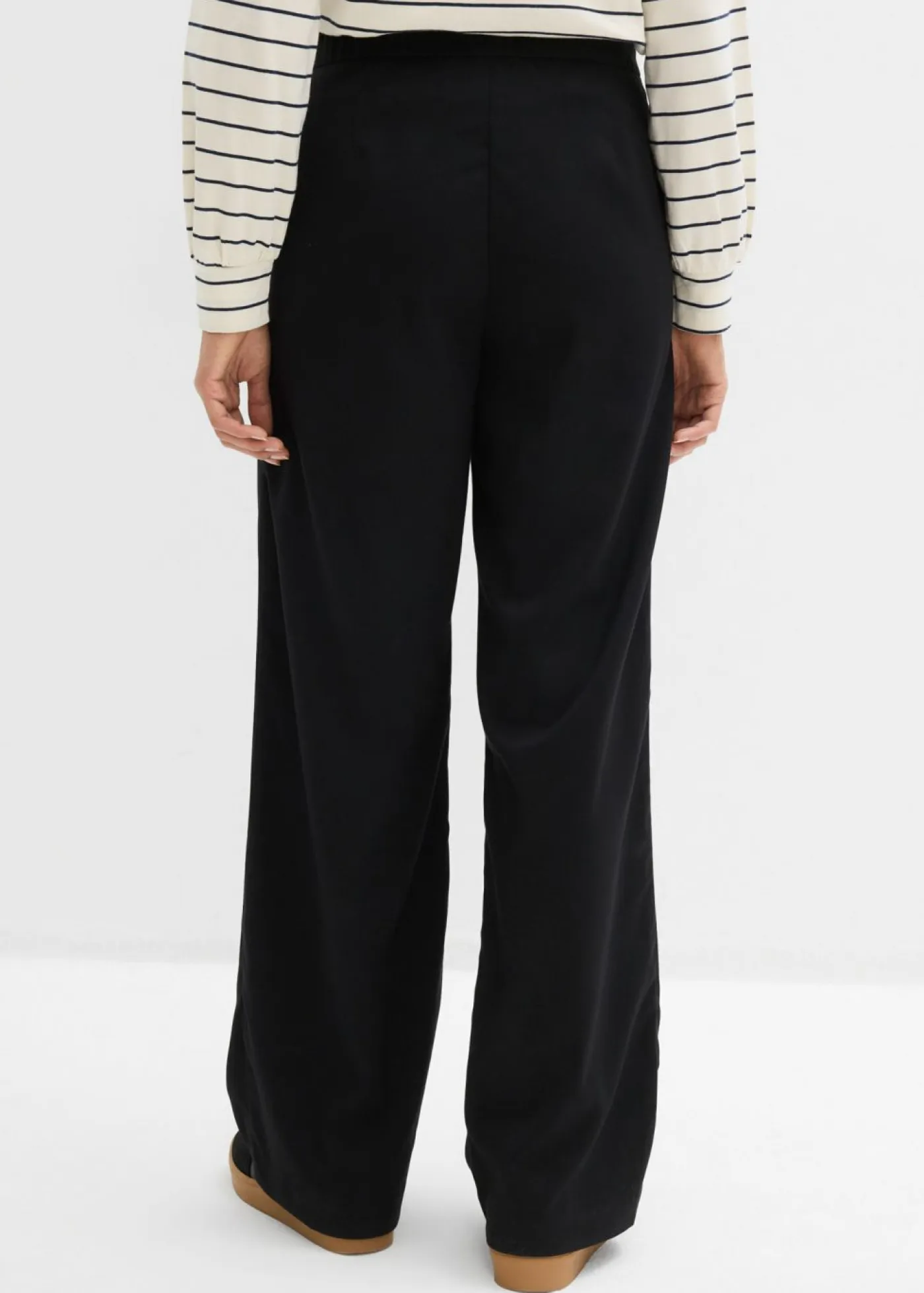 Pantalón de pinzas con viscosa Mujer Pantalones