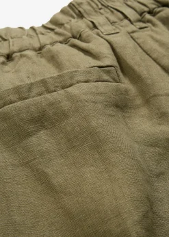 Clearance Pantalón de pinzas de lino puro Mujer Premium|Pantalones